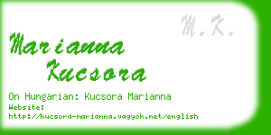 marianna kucsora business card